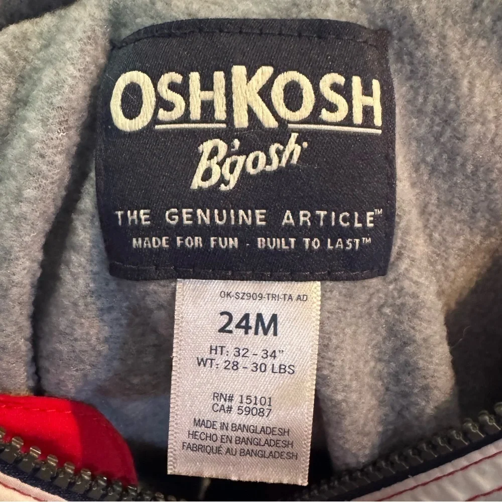 Bundle of 2 Toddler Jackets - Osh Kosh B’Gosh & Genuine Kids - 24 Months & 2T